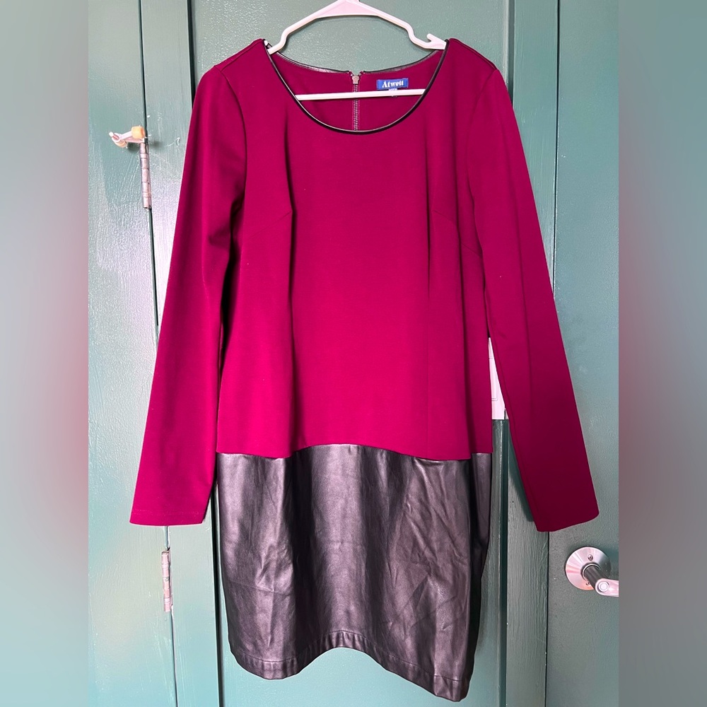 Atwell dress with leather skirt